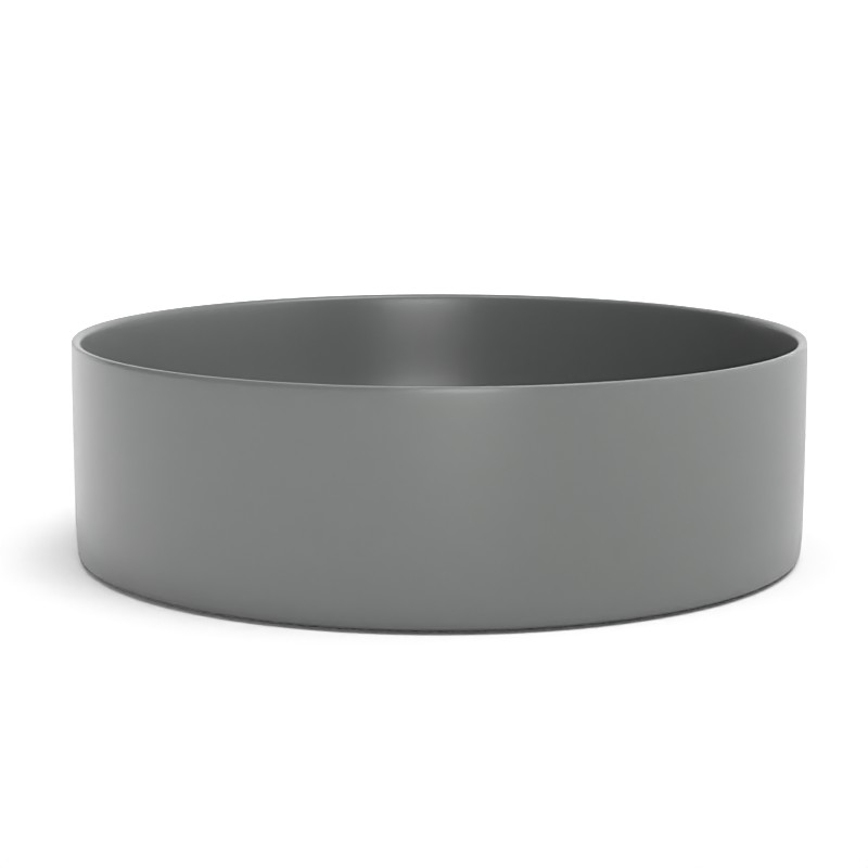Vasque à poser, 39,4x11,5 cm, Gris ciment mat, Art