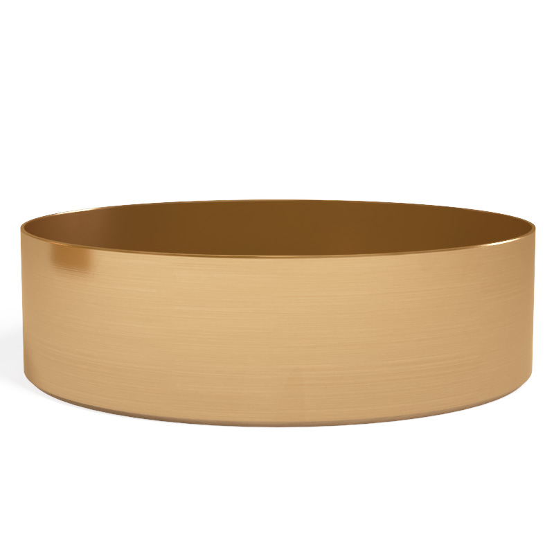 Vasque à poser Ø40 cm, ronde en inox, bronze brossé, Art