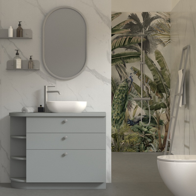 Revêtement mural 60x240 cm, marbre blanc brillant, B'Wall ®esin-Wood