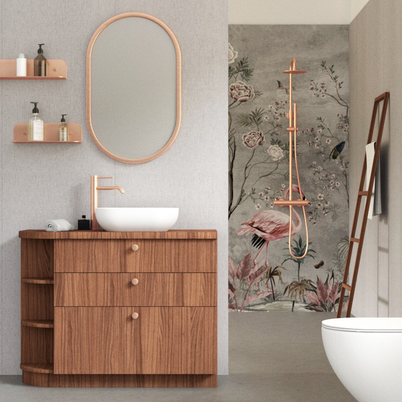 Revêtement mural 60x240 cm, toile de riz clair, B'Wall ®esin-Wood