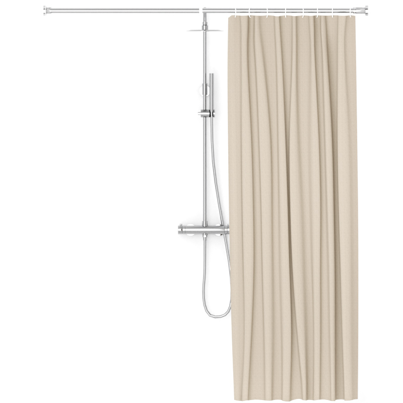 Barre extensible 70 à 120 ou 90 à 160 cm, droite, pour rideau de douche, chrome
