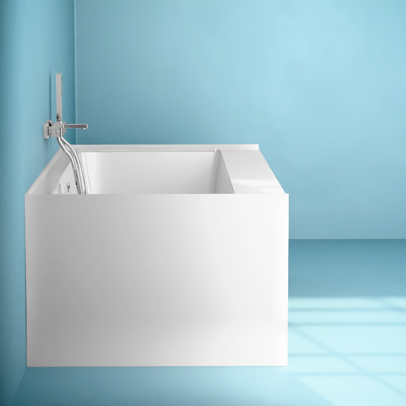 Baignoire îlot rectangulaire avec niches, 170 ou 180 cm, Bibilo
