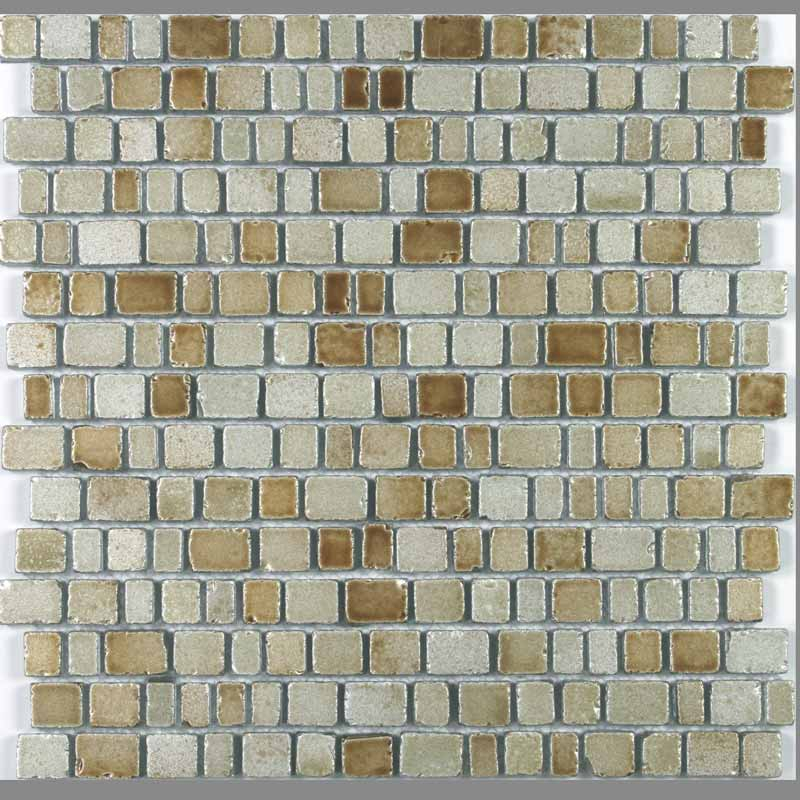 Mosaïque en verre beige, 31x31 cm, Brick Beige