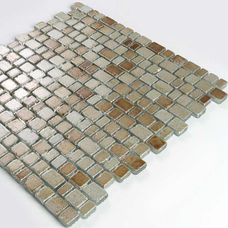 Mosaïque en verre beige, 31x31 cm, Brick Beige