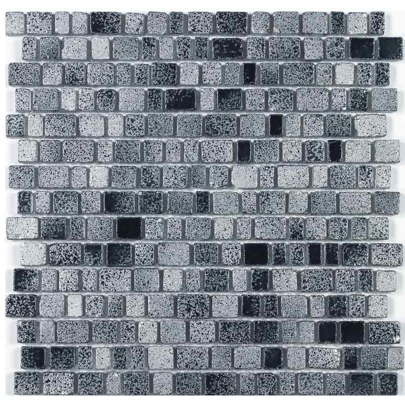 Mosaïque en verre gris, 31x31 cm, Brick Grey