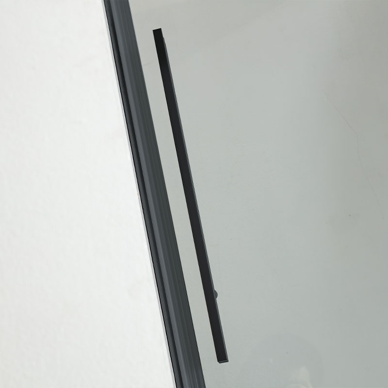 Cabine de douche, retour fixe de 100cm et porte de 100,120 ou 140, noir mat, Arena