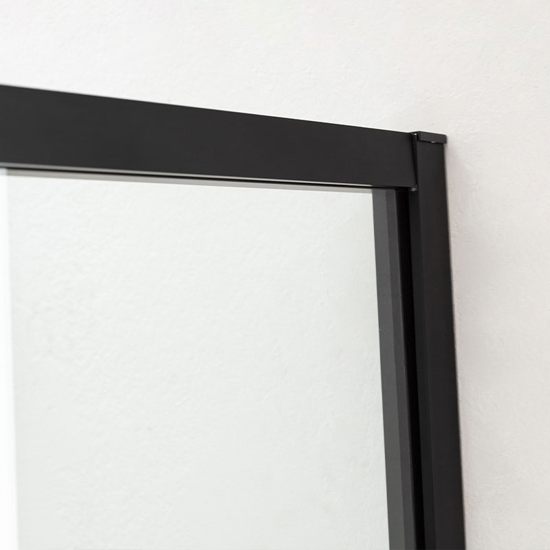 Cabine de douche coulissante, retour fixe 90cm porte 100,120 ou 140 , noir mat, Arena