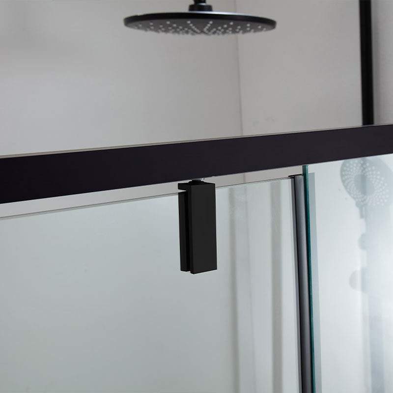 Cabine de douche pivotante 80, 90, x 80, 90, noir mat, Arena