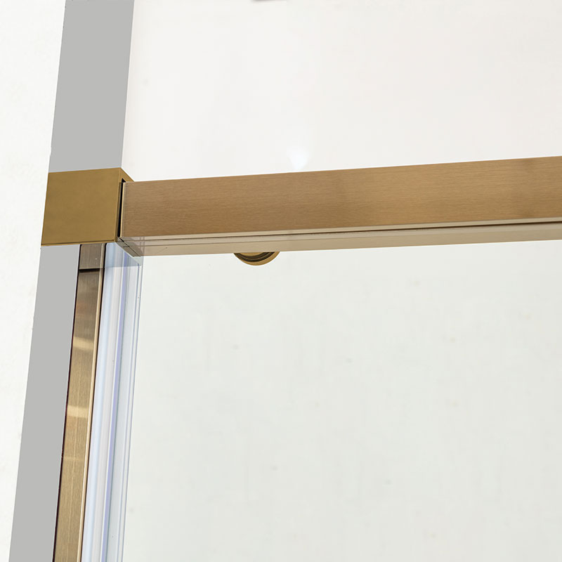 Cabine de douche coulissante 100,120 ou 140 cm, doré brossé, Arena