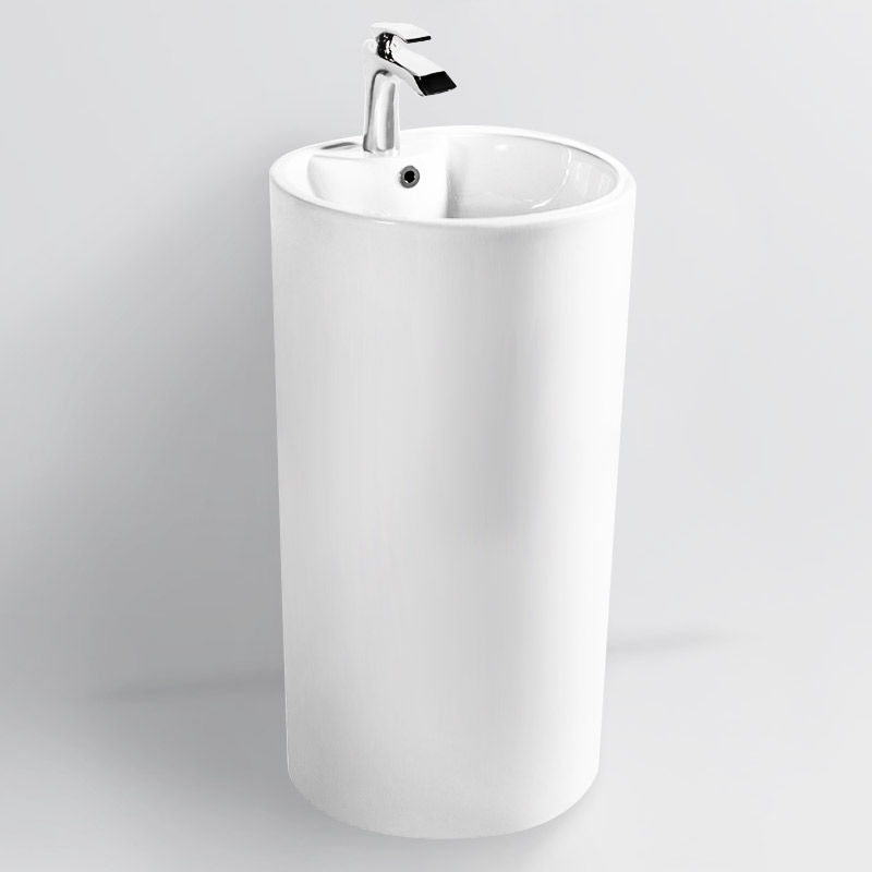 Lavabo à poser 81x45 cm, plage de robinetterie, céramique, Calla
