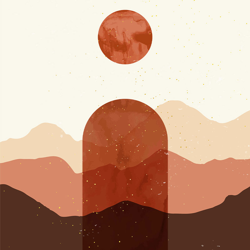 Carrelage mur décor Demi-Lune, 60x120 cm