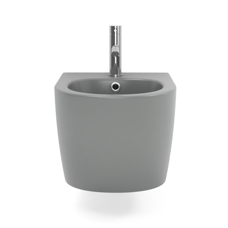 Bidet Suspendu, 48x37, Gris ciment mat, Celia