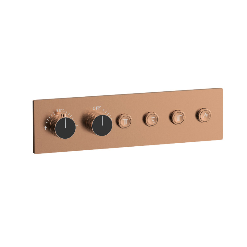 Cabochon pour mitigeur encastré 4 et  5 voies Noir, Châtelet