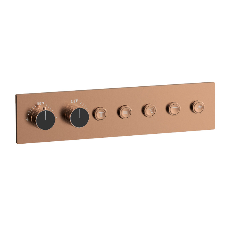 Cabochon pour mitigeur encastré 4 et  5 voies Noir, Châtelet