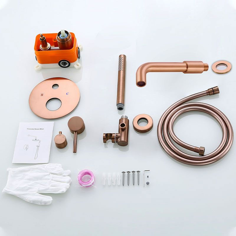 Pack mitigeur bain-douche à encastrer, doré rose brossé, 2 sorties, Châtelet