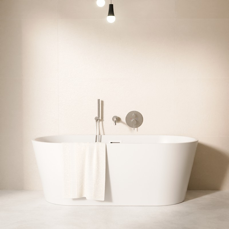 Pack mitigeur bain-douche à encastrer, inox brossé, 2 sorties, Châtelet