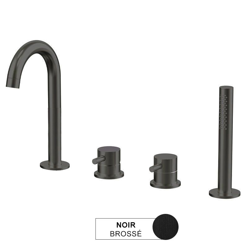 Robinet mitigeur bain-douche de plage noir brossé, Châtelet