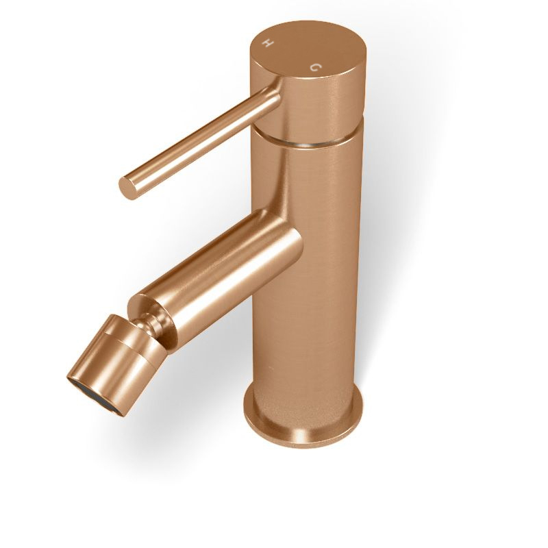 Robinet mitigeur bidet doré rose brossé, Châtelet III