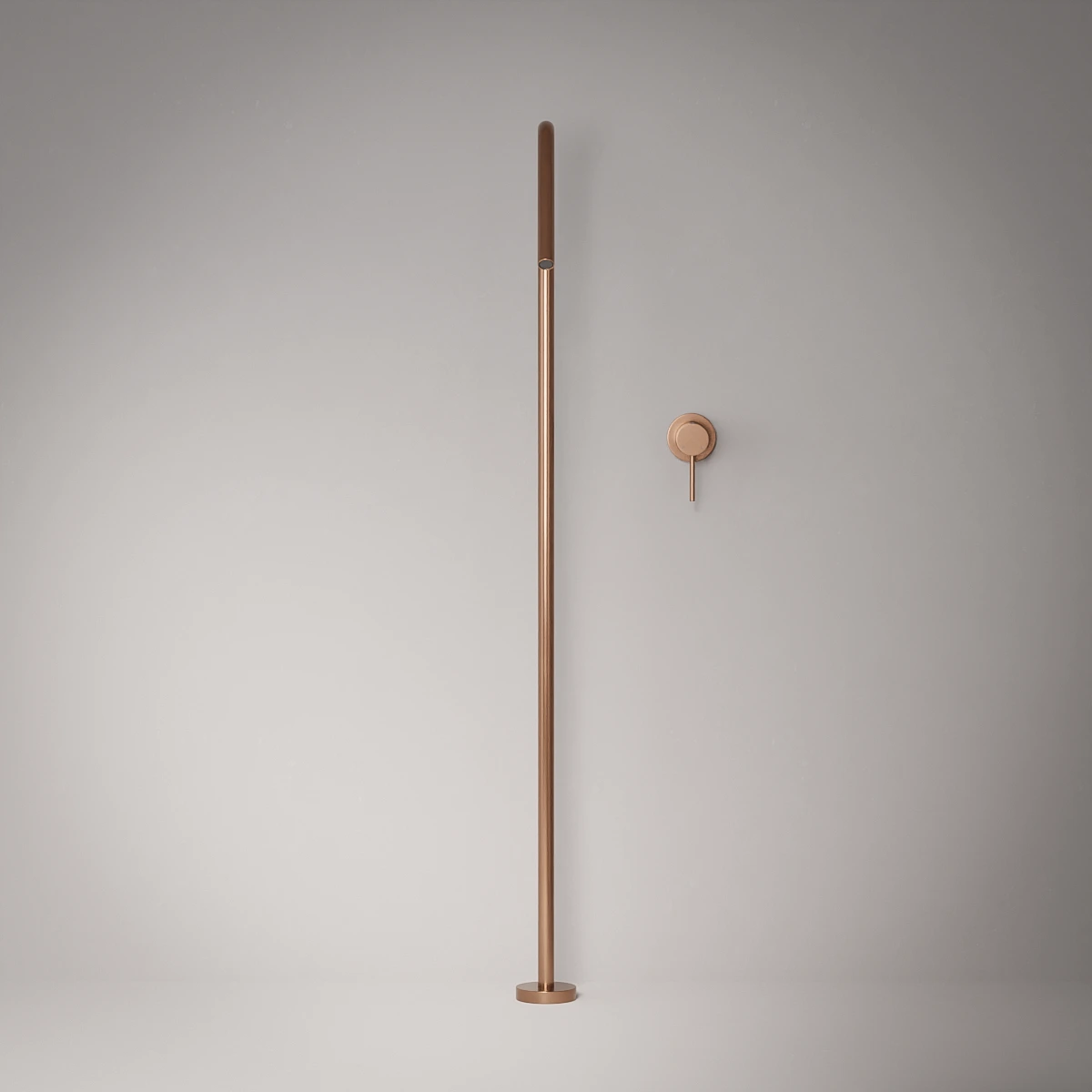 Robinet mitigeur lavabo sur pied, doré rose brossé, Châtelet
