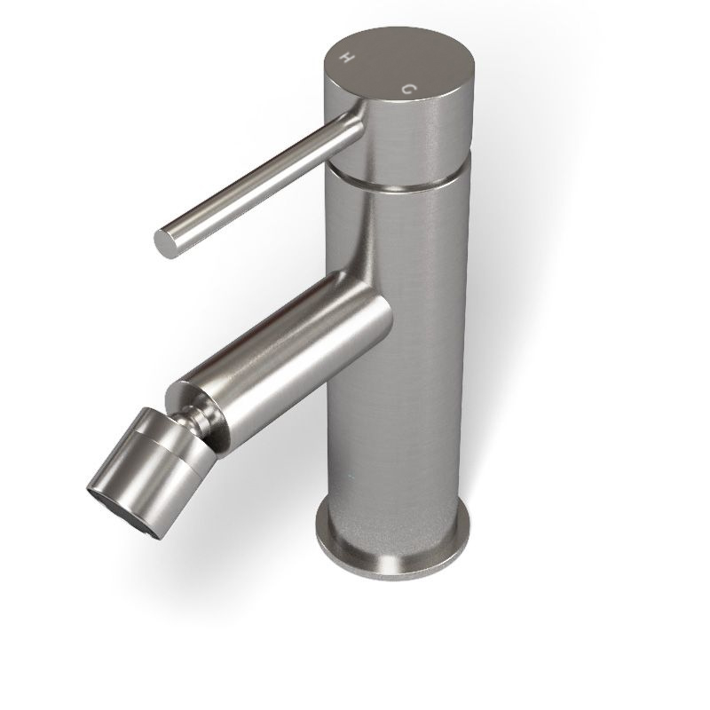 Robinet mitigeur bidet inox brossé, Châtelet III