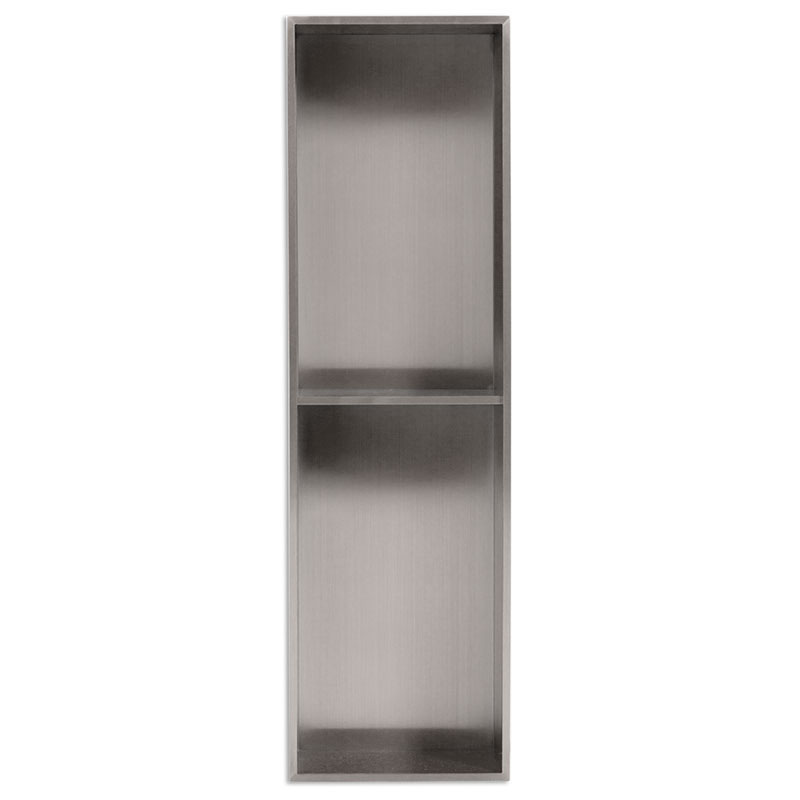 Niche murale avec étagère inox, 70,5x20,5 cm, inox brossé, Châtelet