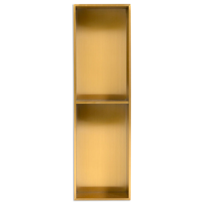 Niche murale avec étagère inox, 70,5x20,5 cm, doré brossé, Châtelet