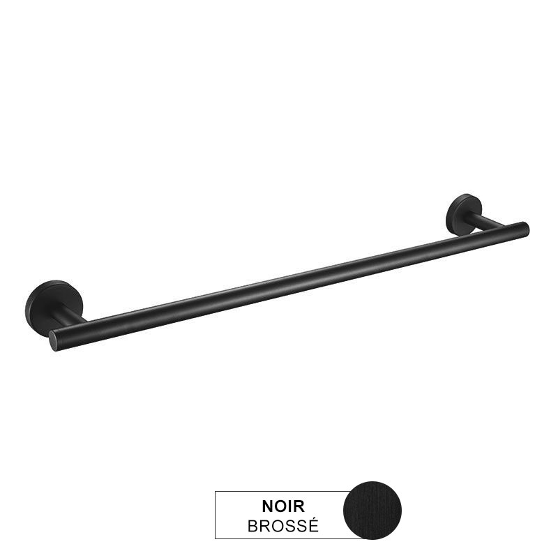 Barre porte-serviettes 60 cm, noir brossé, Châtelet