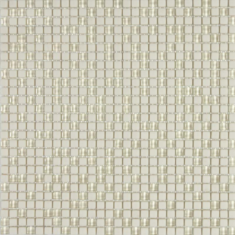 Mosaïque verre et cristal beige, 30,5x30,5 cm, City Beige