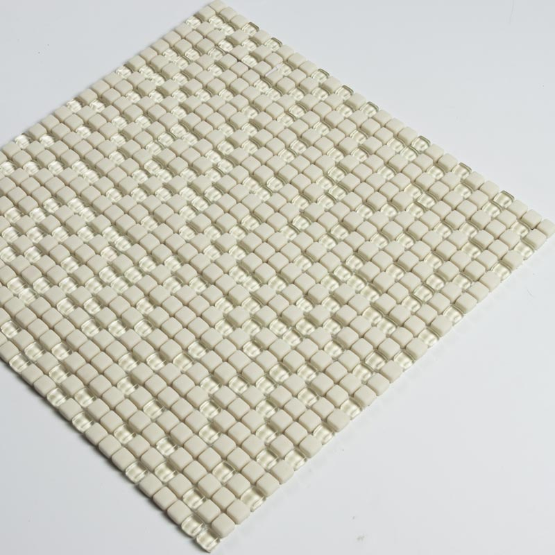 Mosaïque verre et cristal beige, 30,5x30,5 cm, City Beige