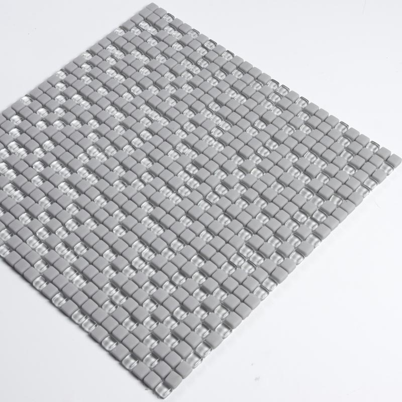 Mosaïque verre et cristal gris, 30,5x30,5 cm, City Gris