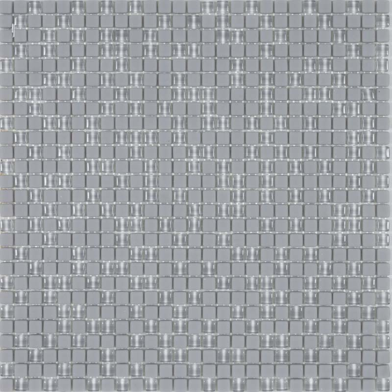 Mosaïque verre et cristal gris, 30,5x30,5 cm, City Gris
