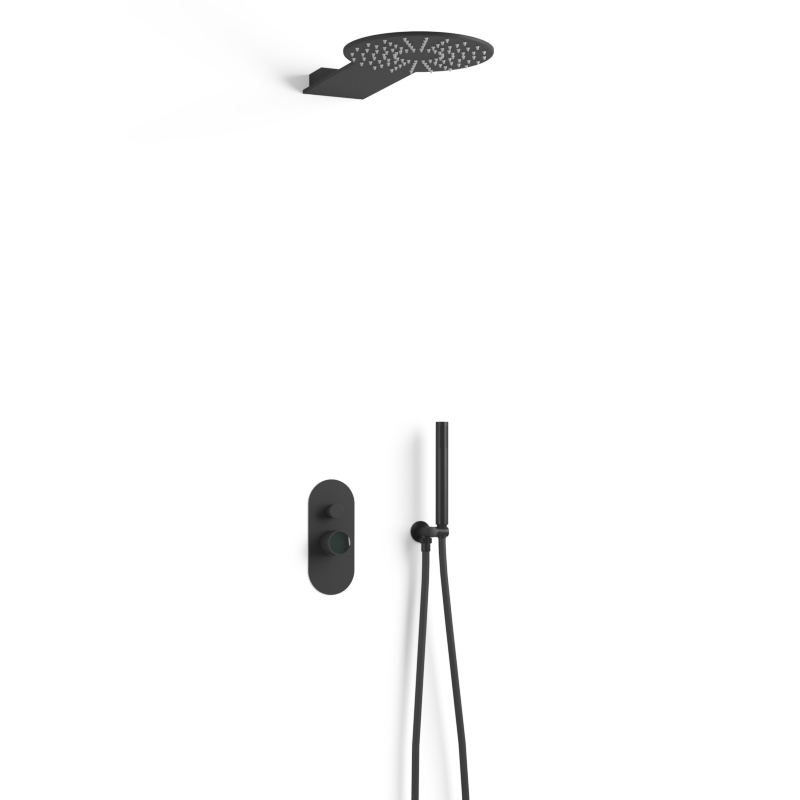Composition de douche, Noir mat, Infinity Flow