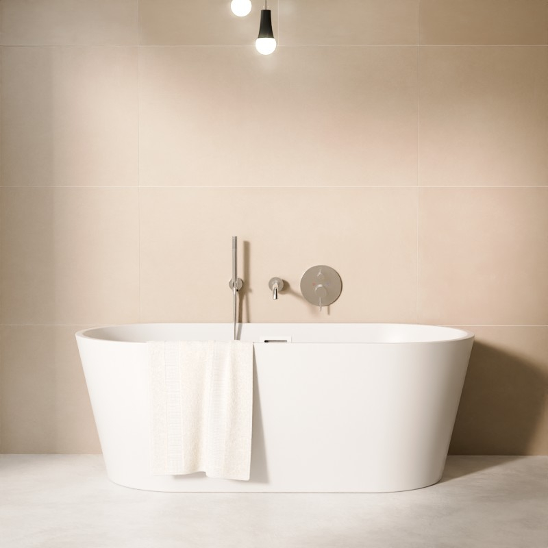 Composition mitigeur bain douche encastré chromé, Châtelet