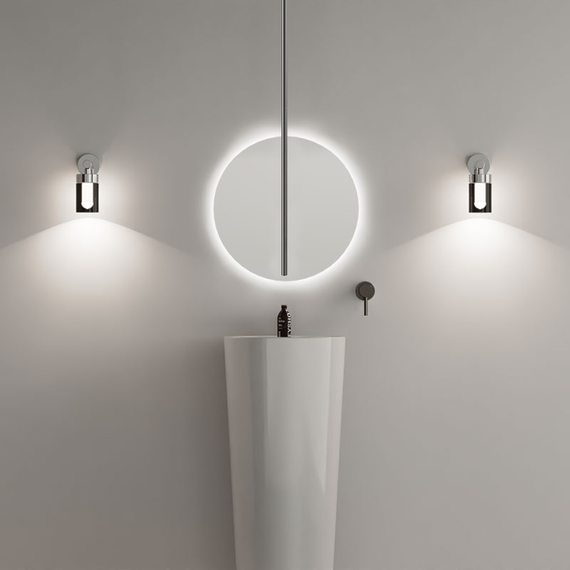 Mitigeur lavabo plafond, noir brossé, Châtelet