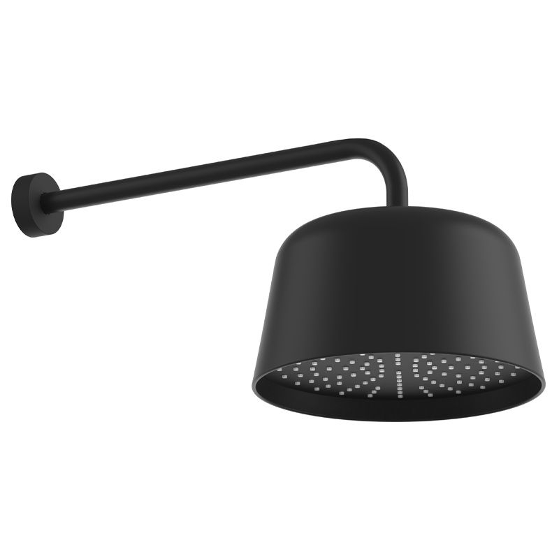 Composition mitigeur de douche encastrée avec pomme cloche noir brossé, Châtelet