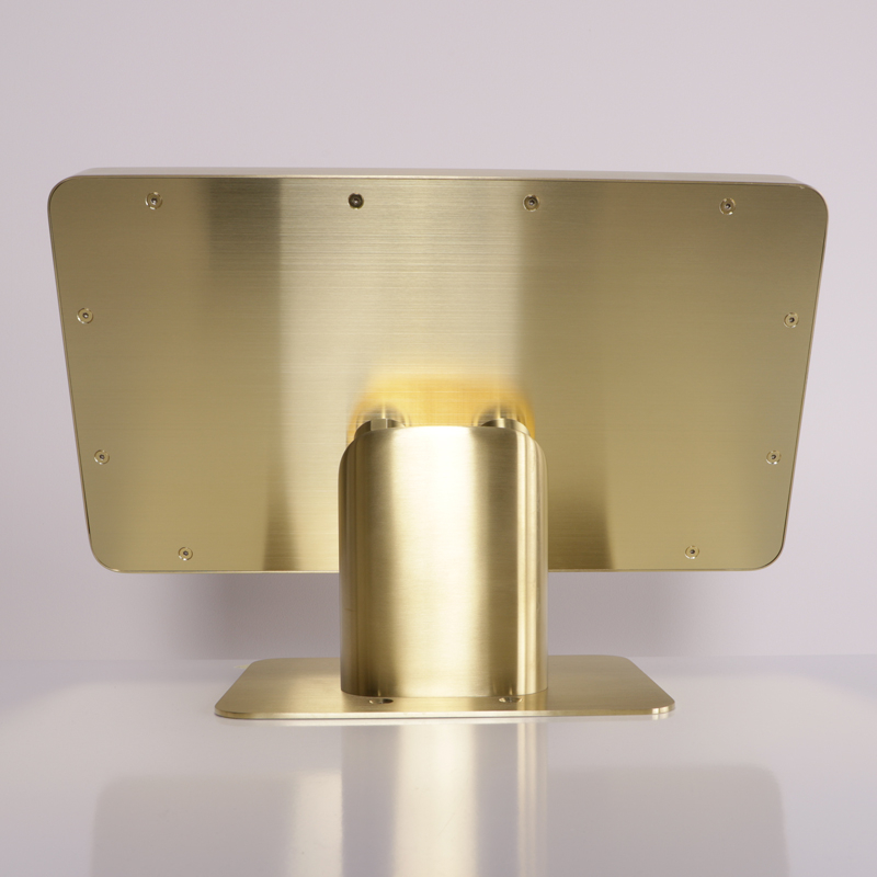 Douche thermostatique, ciel de douche carré et douches épaules, doré brossé Châtelet