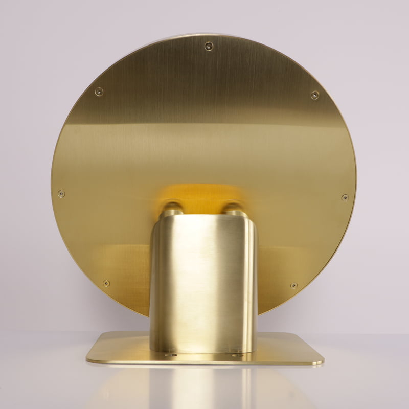 Douche thermostatique, ciel de douche ronde et douches épaules, doré brossé Châtelet
