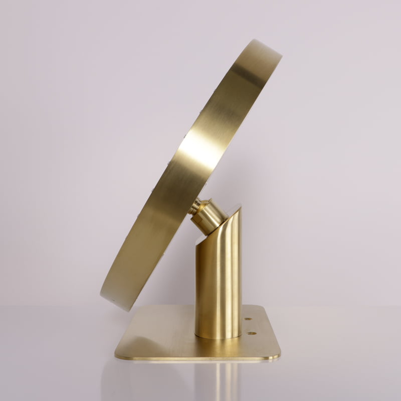 Douche thermostatique, ciel de douche ronde et douches épaules, doré brossé Châtelet
