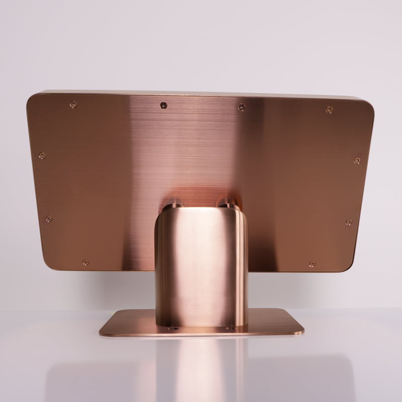 Douche thermostatique, ciel de douche carré et douches épaules, doré rose brossé Châtelet