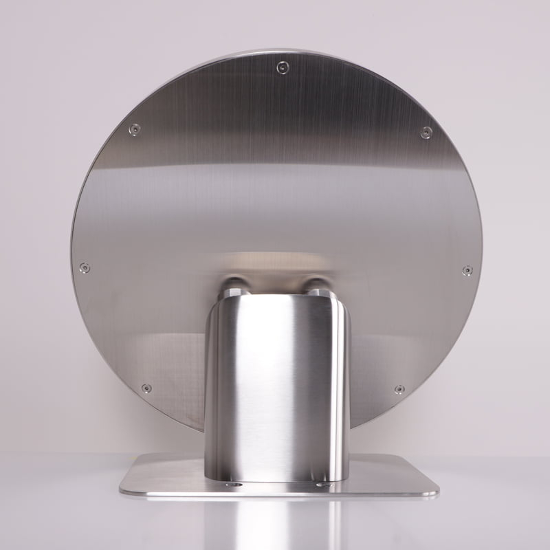 Douche thermostatique, ciel de douche rond et douches épaules, inox brossé Châtelet
