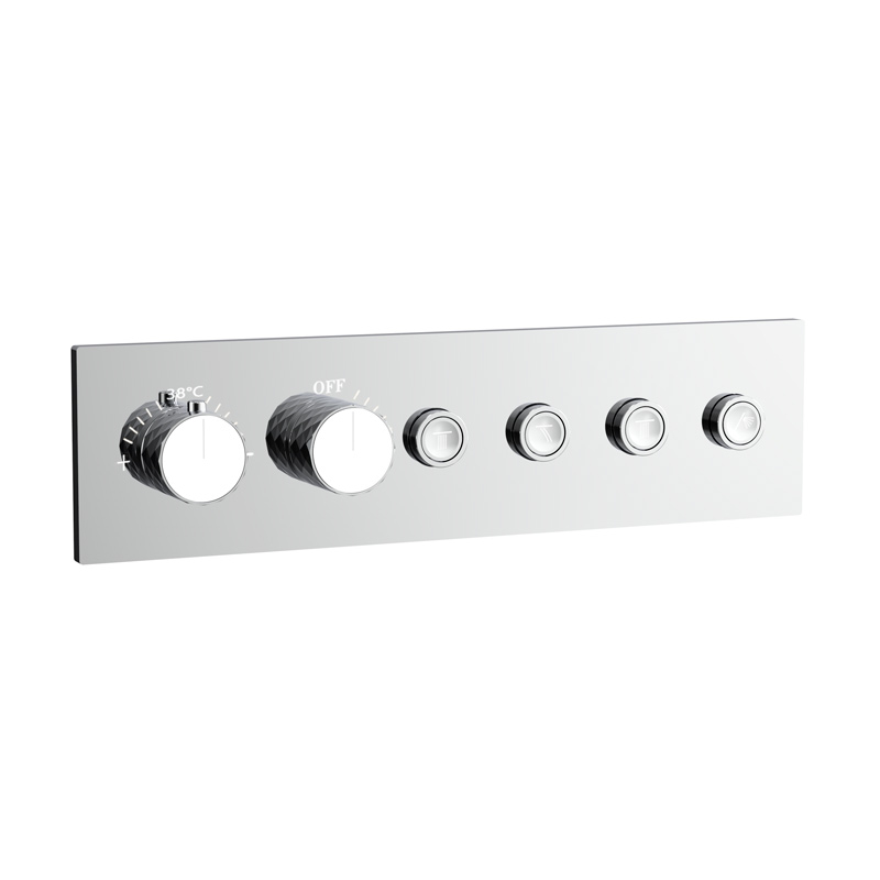 Douche thermostatique, 3 douches épaules hydromassantes, chromé Châtelet
