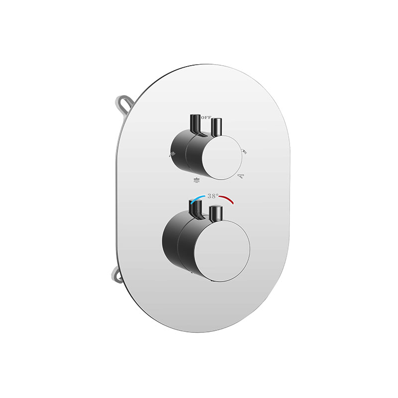 Composition de douche thermostatique avec ciel de pluie encastré chromé, Châtelet