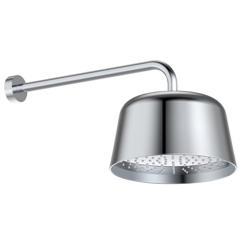 Mitigeur de douche encastrée avec pomme cloche inox poli et douchette ronde, Châtelet
