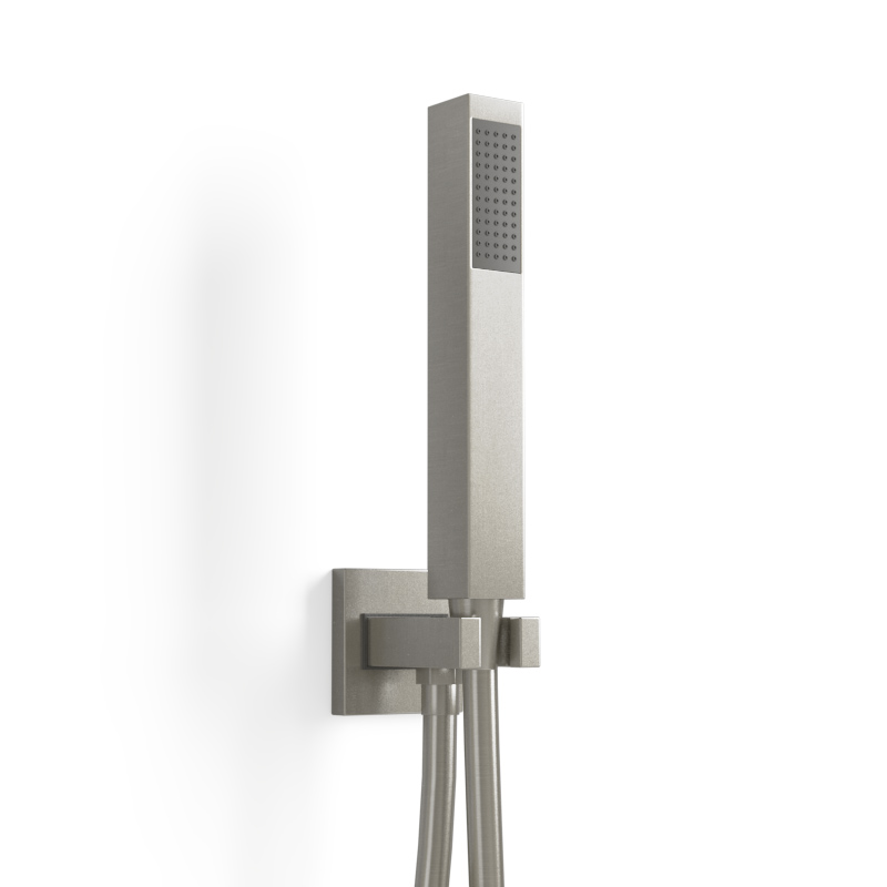 Composition mitigeur bain-douche thermostatique encastré inox brossé, Tuileries