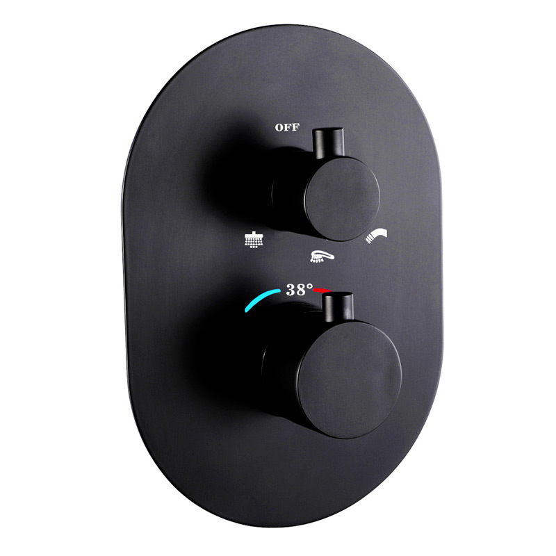 Douche thermostatique, douche épaule, noir, Châtelet