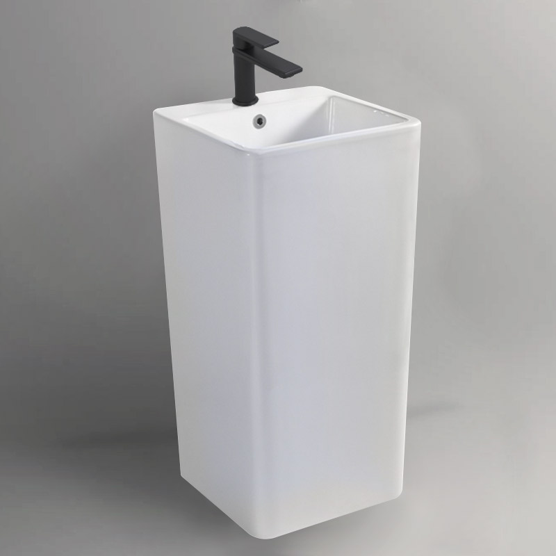 Lavabo à poser 83x41 cm, plage de robinetterie, céramique, Creek
