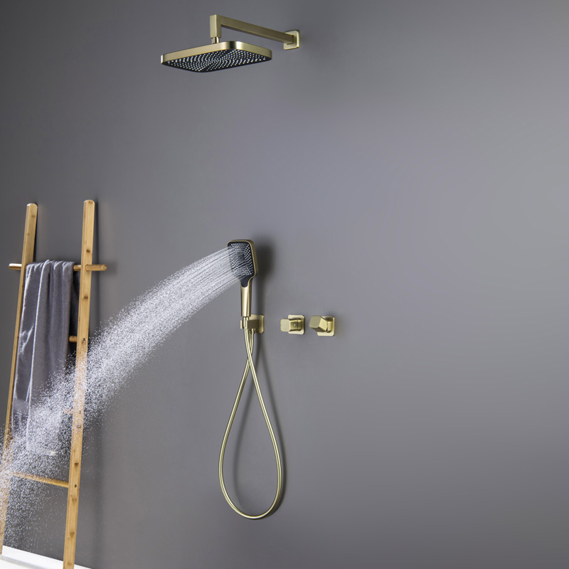 Deauville, Composition Mitigeur Douche encastré Doré Brossé