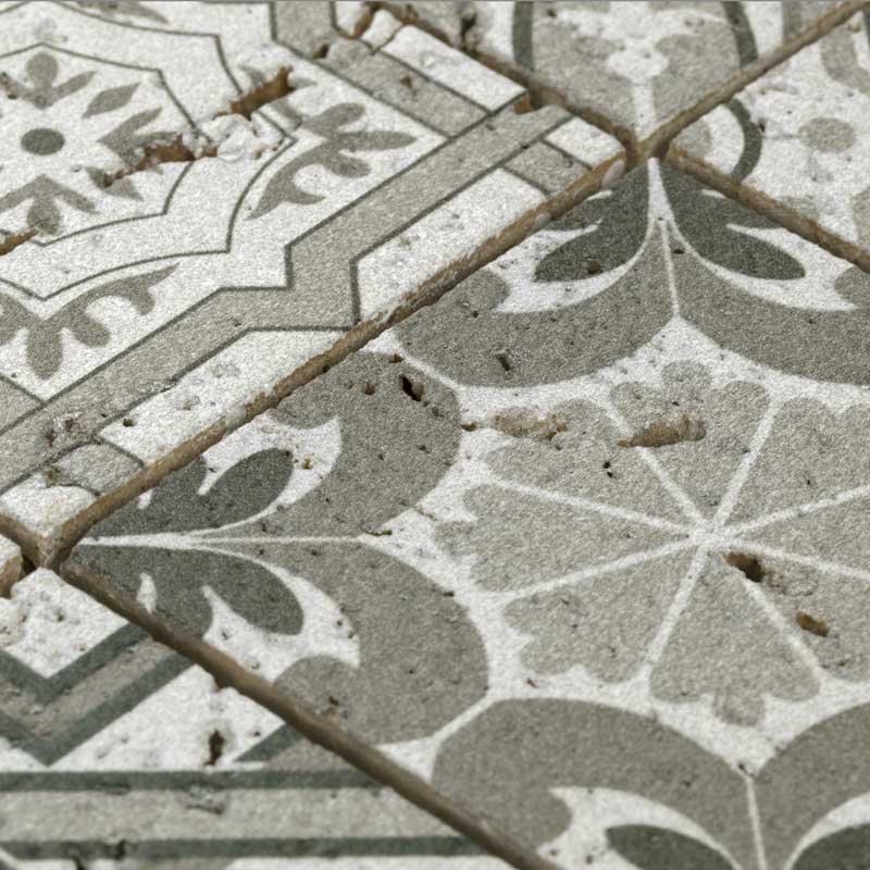 Mosaïque en pierre, 30x30 cm, Décor Neutral