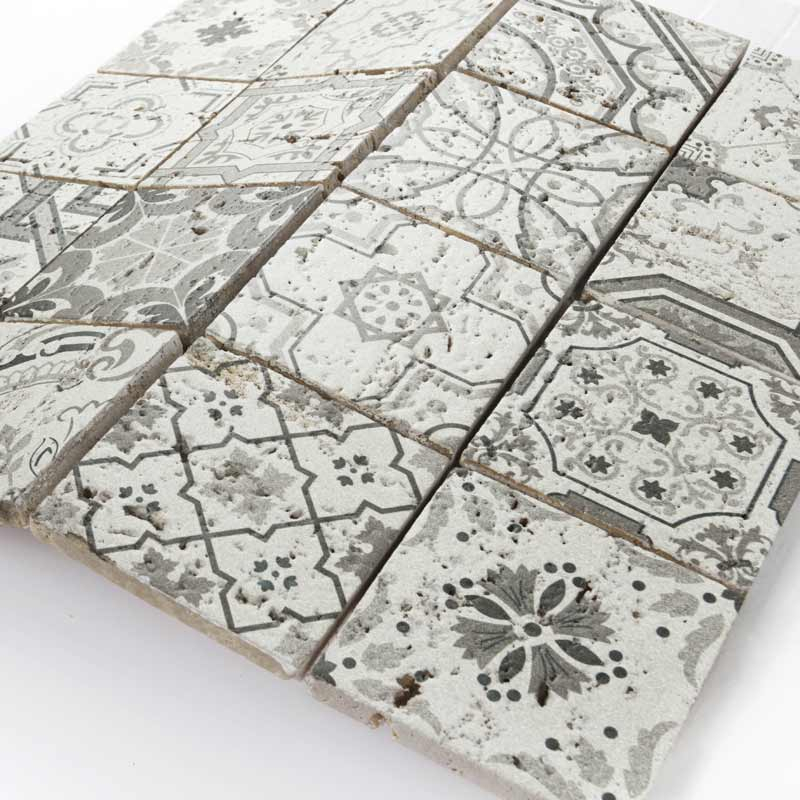 Mosaïque en pierre, 30x30 cm, Décor Neutral