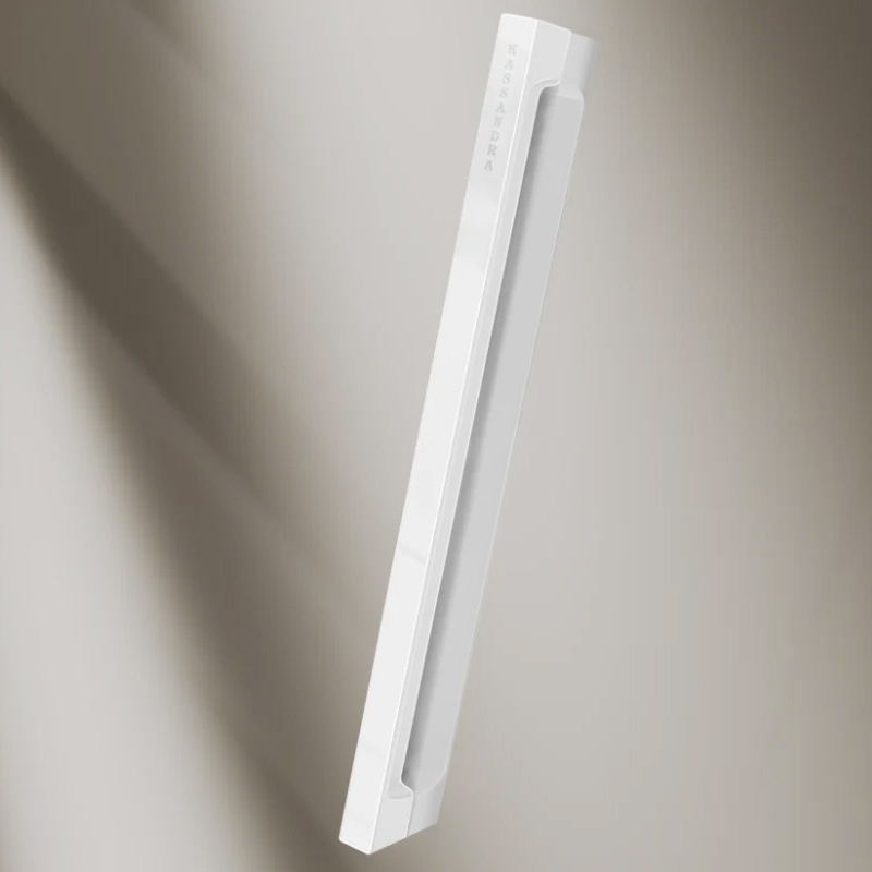 Porte de douche coulissante sur mesure, de 106 à 182.6cm, profilé blanc mat, Delta